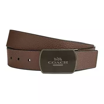 COACH Ремень из коровьей кожи, унисекс, коричневого цвета, ширина: 3,8 см