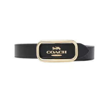 COACH Ремень из коровьей кожи, женский, черный, ширина: 2,5 см