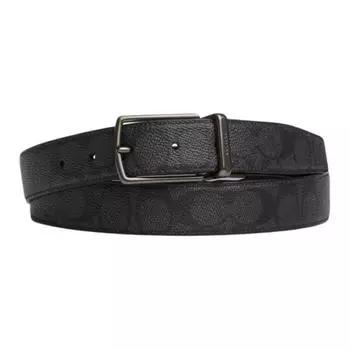 COACH Ремень мужской из коровьей кожи черного цвета, ширина: 3,8 см