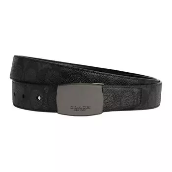 COACH Ремень мужской из коровьей кожи, черный, ширина 2,8 см