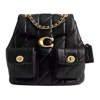 COACH Рюкзак из овчины Tabby Quilting Trumpets, женский, черный