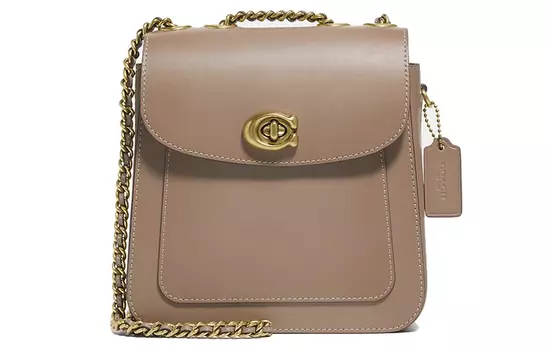 COACH Рюкзак Madison Cow из коровьей кожи, сумка через плечо, женская сумка Trumpets, телесно-коричневого цвета