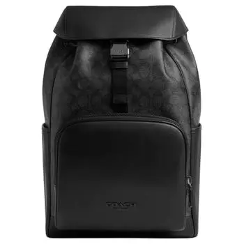 COACH Рюкзак RACER из парусины с покрытием и гладкой телячьей кожей, средний размер, мужской, темно-серый