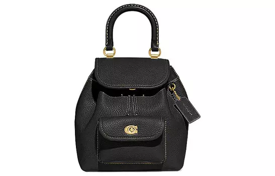 COACH Рюкзак Riya из коровьей кожи, женский, среднего размера, черный