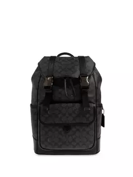 Coach рюкзак с клапаном и логотипом, серый