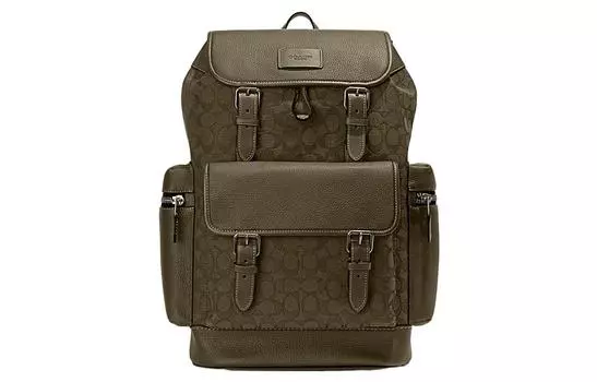 COACH Рюкзак Sprint из коровьей кожи с текстилем, большой, мужской, коричневый
