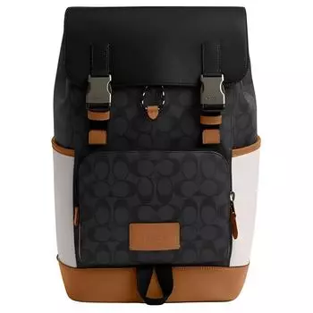 COACH Рюкзак Track Canvas Tubas мужской, черный, серый, многоцветный