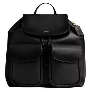 COACH Рюкзак-туба Crosby Grain Leather, женский, черный