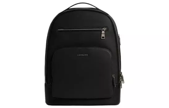 COACH Рюкзак-туба из коровьей кожи, черный, мужской