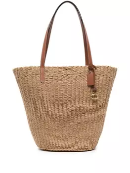 Coach соломенная сумка-тоут Willow, нейтральный цвет