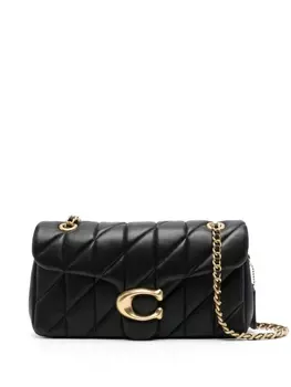 Coach стеганая сумка на плечо Tabby, черный