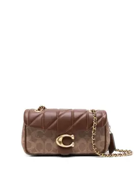 Coach стеганая сумка на плечо Tabby, коричневый
