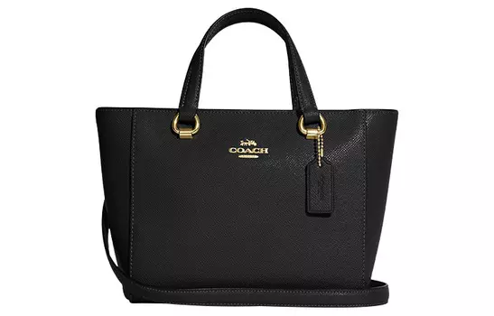 COACH Сумка Alice из кожи, через плечо, маленькая женская, черного цвета