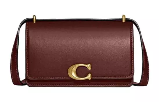 COACH Сумка Bandit из коровьей кожи, через плечо, женская, цвет красного вина