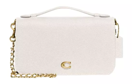 COACH Сумка Bea Cross Grain Leather через плечо, сумка через плечо, маленькая женская белая