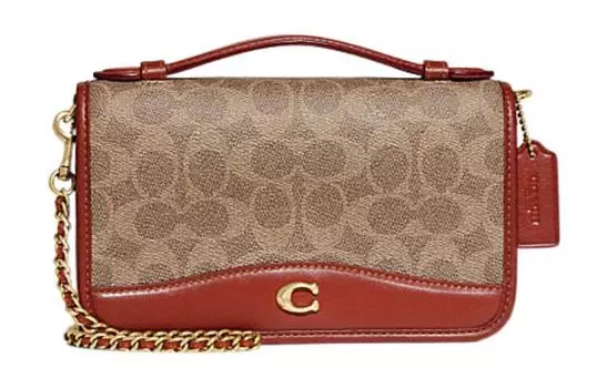 COACH Сумка Bea PVC Handbag, сумка на плечо, сумка Trumpets, женская, серо-коричневая