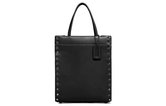 COACH Сумка Cashin Leather через плечо, женская, черная, мини