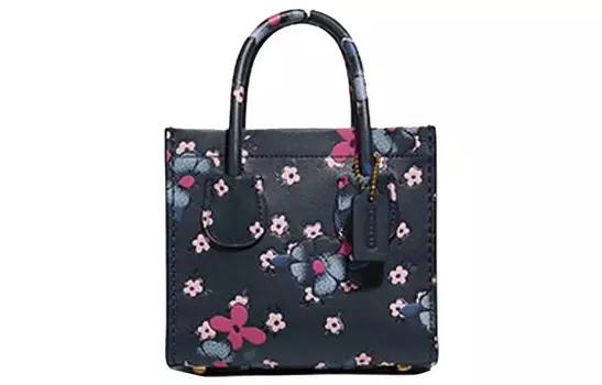 COACH Сумка Cashin Leather, квадратная, сумка-шоппер, сумка-тоут, сумка через плечо, мини-сумка для женщин, черная