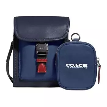 COACH Сумка Charter из коровьей кожи, сумка через плечо, унисекс, темно-синий, темно-синий