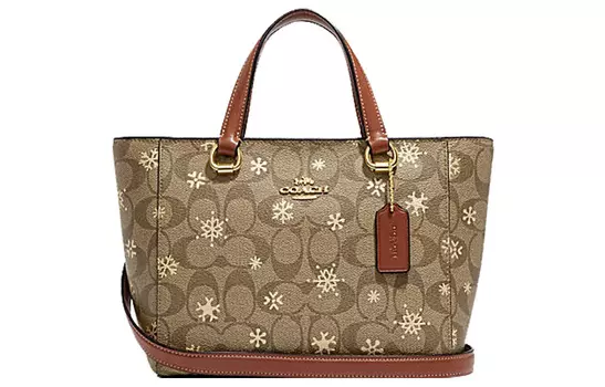COACH Сумка через плечо Alice из искусственной кожи, женская, коричневого цвета, небольшого размера