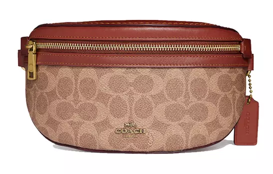 COACH Сумка через плечо Bethany из кожи, женская, красно-коричневая, слинг