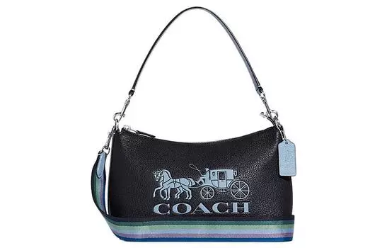 COACH Сумка через плечо Clara из коровьей кожи, женская, черно-синяя