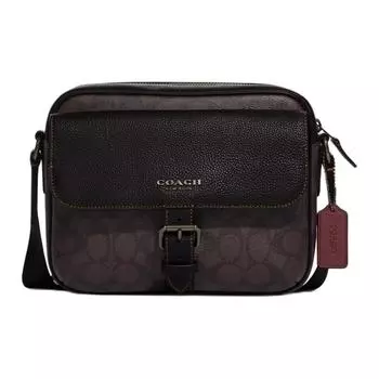 COACH Сумка через плечо Hudson Leather, мужская, бронзового и черного цветов