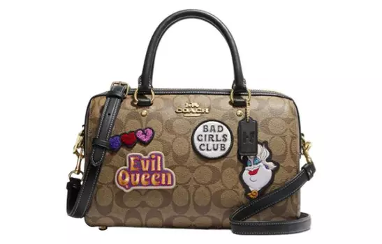 COACH Сумка через плечо из искусственной кожи от Disney, Collaboration Rowan, большой размер, женская, темно-хаки