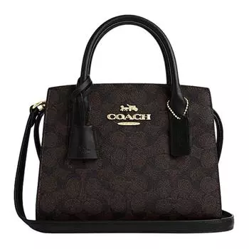 COACH Сумка через плечо из искусственной кожи с коровьим спилком, женская, черная, Trumpets