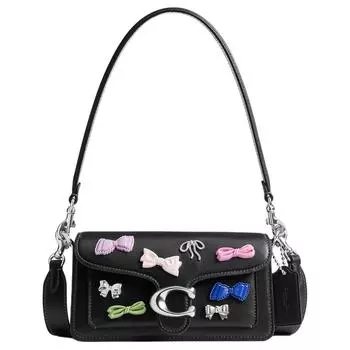 COACH Сумка через плечо из коровьей кожи, женская, черная, Trumpets