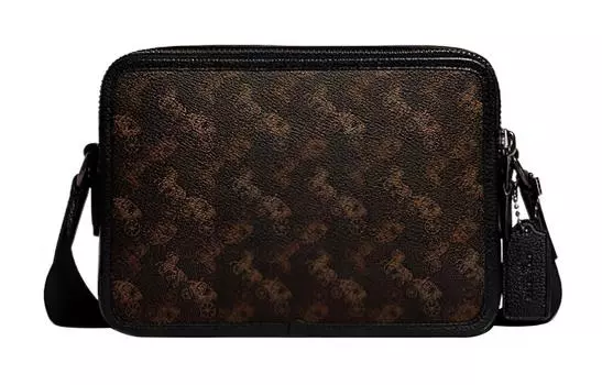COACH Сумка через плечо из коровьей кожи ПВХ, среднего размера, мужская, бежевого цвета