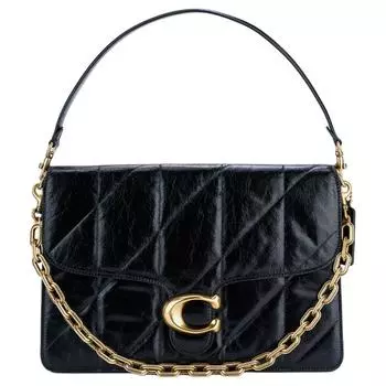COACH Сумка через плечо из коровьей кожи, большая женская, черная