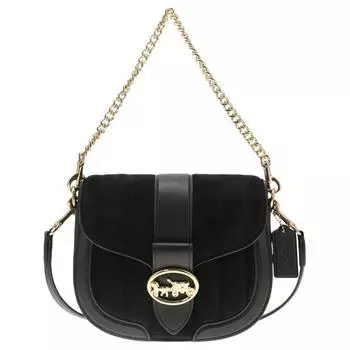COACH Сумка через плечо из коровьей кожи, женская, черная, Trumpets