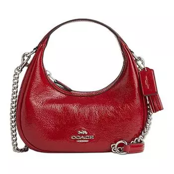COACH Сумка через плечо из коровьей кожи, женская, красная, мини