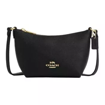 COACH Сумка через плечо из переработанной кожи, мини-сумка через плечо, женская, черная