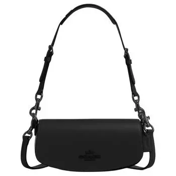 COACH Сумка через плечо из телячьей кожи, маленькая женская, черная