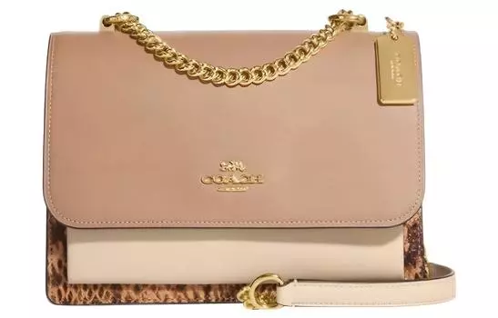 COACH Сумка через плечо Klare из коровьей и овчинной кожи, женская, небольшого размера, цвета слоновой кости и белого цвета