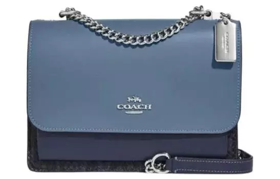 COACH Сумка через плечо Klare из коровьей и овчинной кожи, женская сумка Trumpets, цвет индиго
