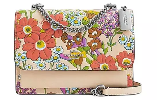 COACH Сумка через плечо Klare из коровьей кожи, маленькая женская, цвета слоновой кости и белого цвета