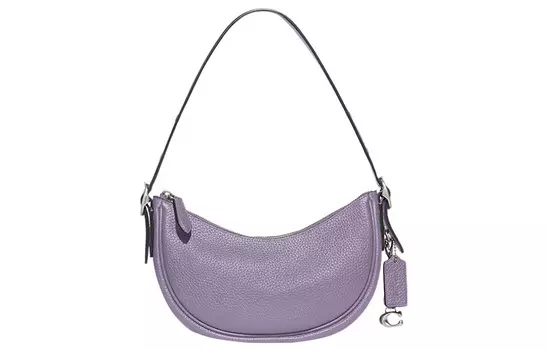 COACH Сумка через плечо Luna Soft из шагреневой кожи, женская, фиолетового цвета