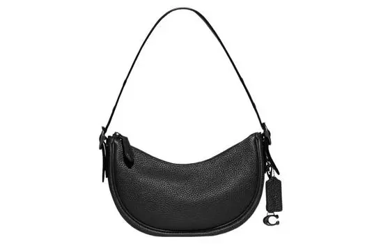 COACH Сумка через плечо Luna Soft из зернистой кожи, женская, черная