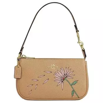 COACH Сумка через плечо Nolita из коровьей кожи, созданная в сотрудничестве с нами, женская, коричневого и желтого цветов