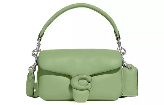 COACH Сумка через плечо Pillow Tabby Leather, сумка-подушка, сумка-облако, сумка через плечо, женская зеленая сумка