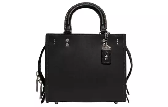 COACH Сумка через плечо Rogue Leather, женская, черного цвета, небольшого размера