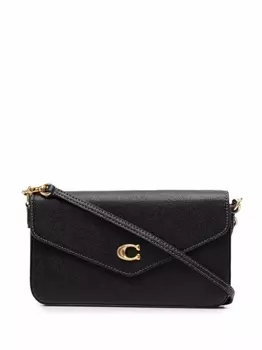 Coach сумка через плечо с логотипом, черный