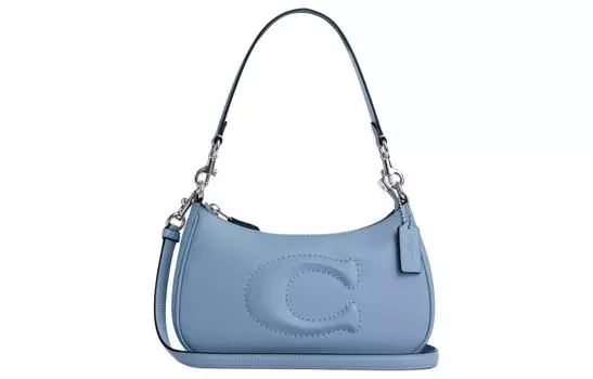 COACH Сумка через плечо Teri Leather Portable, женская, синяя