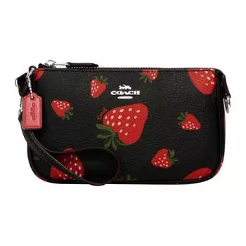 COACH Сумка для маджонга Nolita из холста с кожей, сумка через плечо, женская, черного цвета, небольшого размера