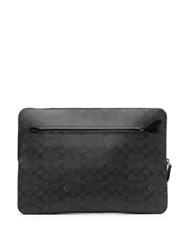 Coach сумка для ноутбука с логотипом, черный