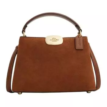 COACH Сумка Eliza из коровьего спилка, сумка через плечо, мини-сумка женская, желто-охровая