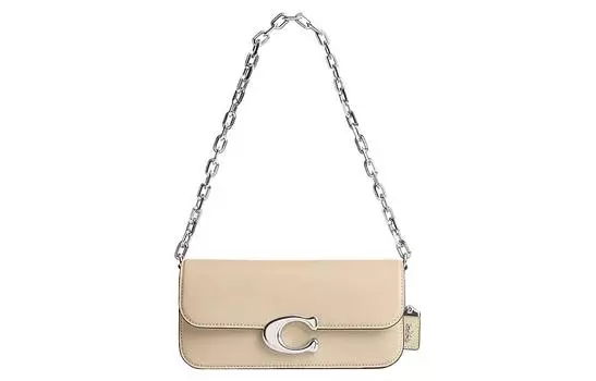 COACH Сумка IDOL из коровьей кожи, женская, через плечо, цвет слоновой кости